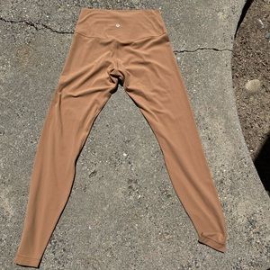 Lululemon align leggings saddle brown size 8